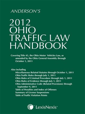 cover image of Ohio Traffic Law Handbook